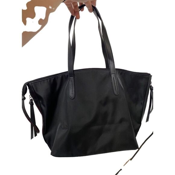 Botkier Black Nylon Tote with Pewter Zipper Details - Picture 7 of 11